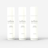 Set of three Tallow Me Pretty Herbal Chest Rub sticks presented in a pristine white background, emphasizing the trio's collective benefits for respiratory comfort and natural relief from congestion.